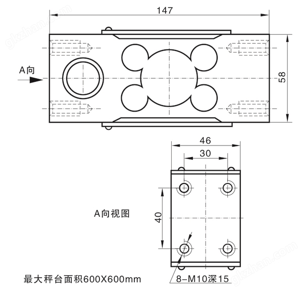 尺寸.jpg NTJH-2A平行梁式称重传感器