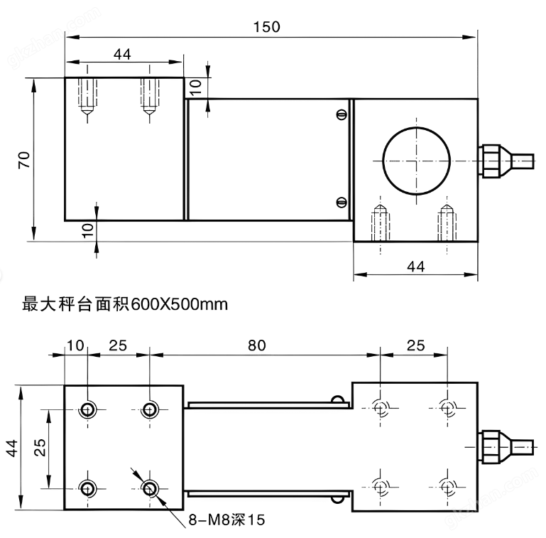 尺寸.png NTJH-2C平行梁式称重传感器