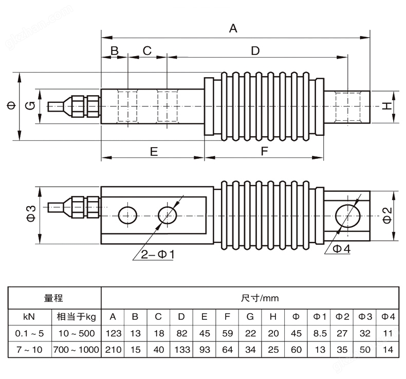 尺寸2023.jpg NTJH-8波纹管式称重传感器