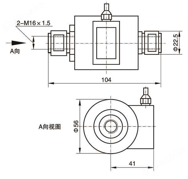 尺寸.jpg NTJL-2板环式拉力传感器