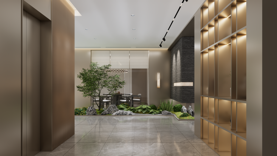 电梯厅办公室装修设计-文丰装饰